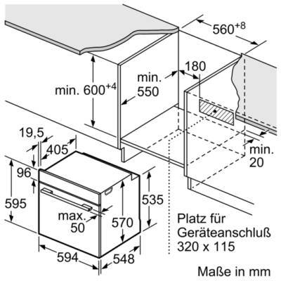 Siemens HB510ABR1 Einbau-Backofen schwarz EEK:A