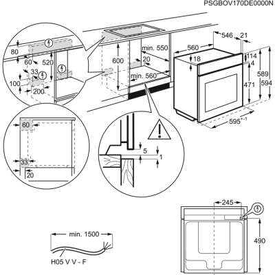 AEG EEB355020M Einbau-Herd SteamBake Edelstahl EEK:A+