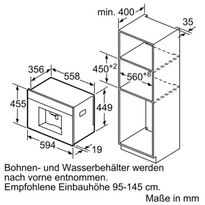 Siemens CT636LES1 Einbau-Kaffeevollautomat schwarz 