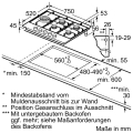 Neff T27DS79N0 N70 (TDS 2779 N) Gas-Kochfeld Edelstahl 75cm autark lagernd