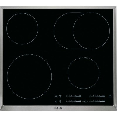 AEG HK654850XB Glaskeramik-Kochfeld Edelstahl 60cm autark