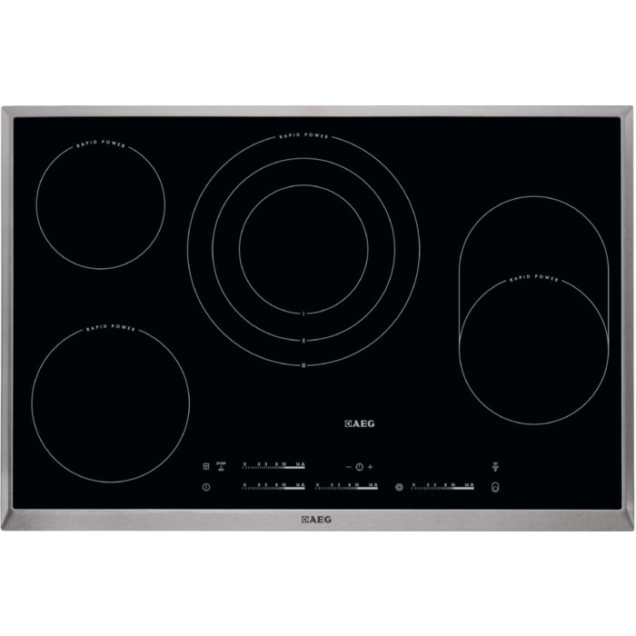 AEG HK854870XB Glaskeramik-Kochfeld Edelstahl 80cm autark AEG HK854870XB Glaskeramik-Kochfeld Edelstahl 80cm autark