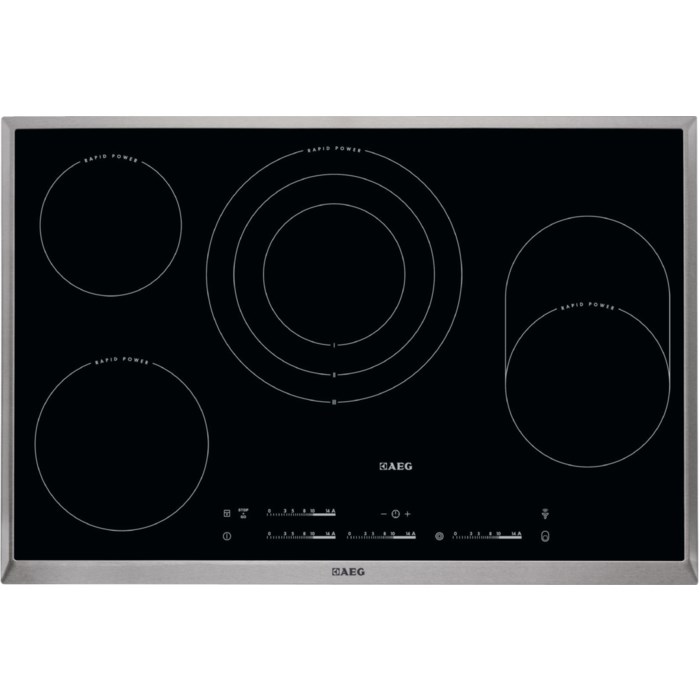 AEG HK854870XB Glaskeramik-Kochfeld Edelstahl 80cm autark