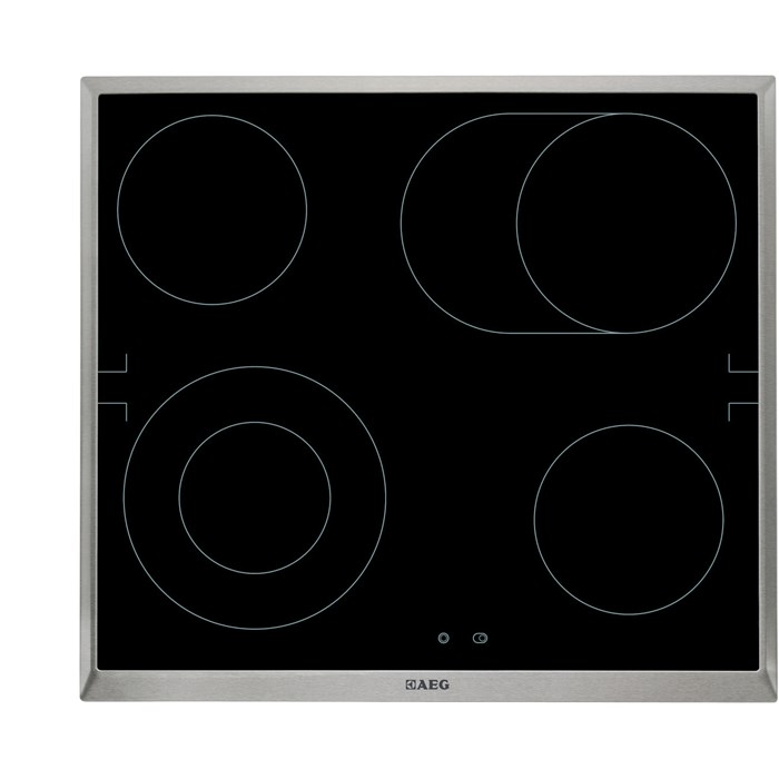 AEG HE604062XB Glaskeramik-Kochfeld Edelstahl herdgebunden 60cm AEG HE604062XB Glaskeramik-Kochfeld Edelstahl herdgebunden 60cm