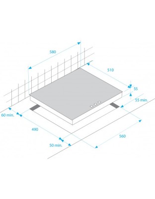 Beko HIC 64503 TX Glaskeramik-Kochfeld 4-fach 60cm Edelstahlrahmen autark