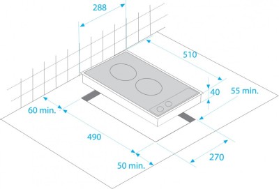 Beko HDCC 32200 X Domino-Glaskeramik-Kochfeld 23cm autark Edelstahl nur 1x lagernd