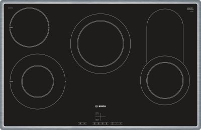 Bosch NKC845FB1D Glaskeramik-Kochfeld 80cm Edelstahl autark