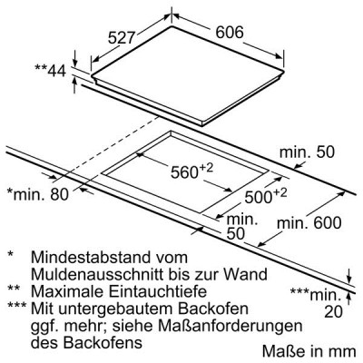 Bosch PKM675DP1D Glaskeramik-Kochfeld Comfort Profil 60cm autark