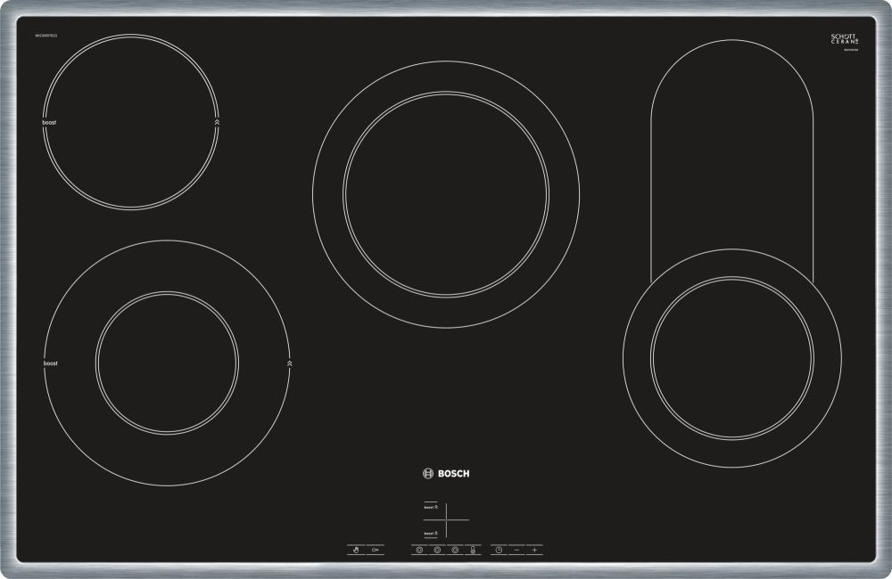 Bosch NKC845FB1D Glaskeramik-Kochfeld 80cm Edelstahl autark Bosch NKC845FB1D Glaskeramik-Kochfeld 80cm Edelstahl autark