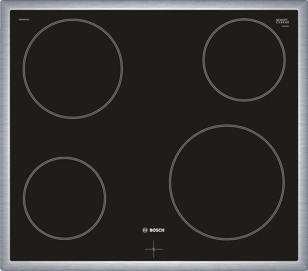 Bosch NKE645GA2E Glaskeramik-Kochfeld Edelstahl 60cm herdgebunden