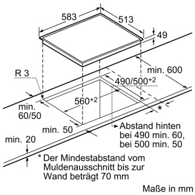 Neff T18B42N2 (TB 1842 N) Glaskeramik-Kochfeld Edelstahl autark 60cm