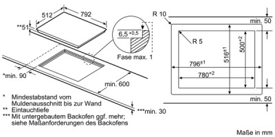 Neff T18PT16X0 (TPT 1816 X) TwistPad Glaskeramikkochfeld flächenbündig 80cm