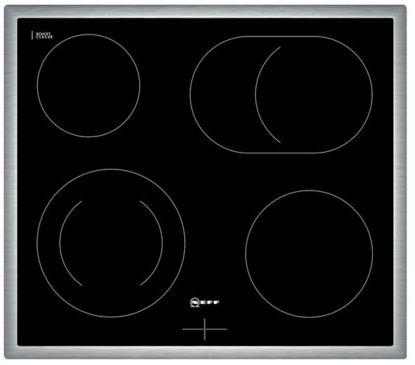 Neff M13R42N2 (MR 1342 N) Glaskeramik-Kochfeld 4-fach Edelstahlrahmen herdgebunden 60cm