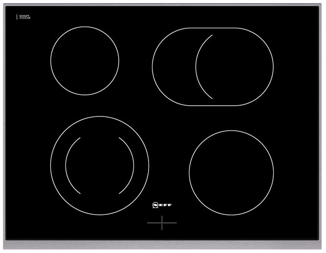 Neff M14R72N2 (MR 1472 N) Glaskeramik-Kochfeld 4-fach Edelstahlrahmen 70cm herdgebunden