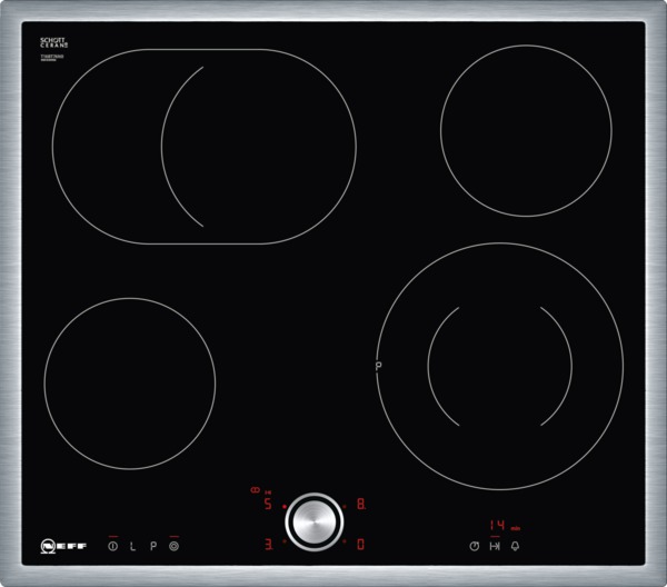 Neff T16BT76N0 (TBT 1676 N) Glaskeramik-Kochfeld Edelstahl 60cm autark