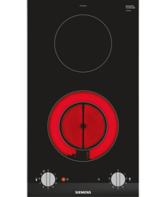 Siemens ET375CFA1E Domino Glaskeramik-Kochfeld Facette Edelstahl autark 30cm