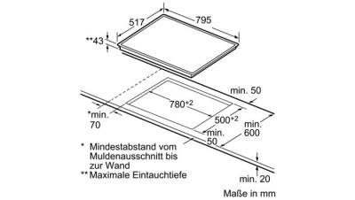 Siemens EA845GN17 Glaskeramik-Kochfeld 4-fach Edelstahlrahmen herdgebunden 80cm