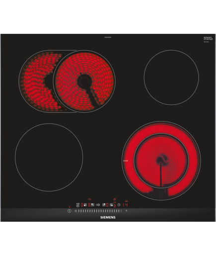 Siemens ET675FNP1E Glaskeramik-Kochfeld Edelstahl Facette  autark 60cm