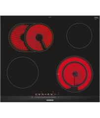 Siemens ET675FNP1E Glaskeramik-Kochfeld Edelstahl Facette  autark 60cm