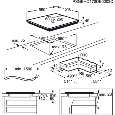 AEG IKE64450IB Induktionskochfeld flächenbündig autark 60cm