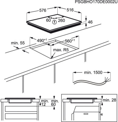 AEG IKB64431XB Flex-Induktionskochfeld autark edelstahl 60cm