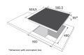 Amica KMI 13321 A Induktionskochfeld Alu-Rahmen autark 60cm