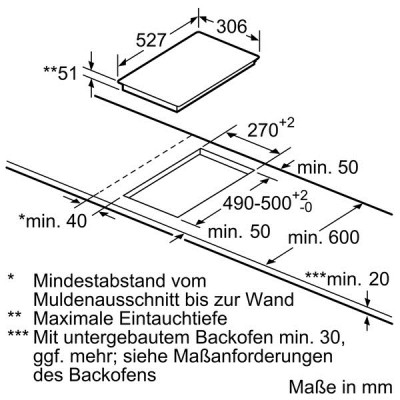 Bosch PIB375FB1E Domino Induktions-Kochfeld Comfort-Profil 30cm