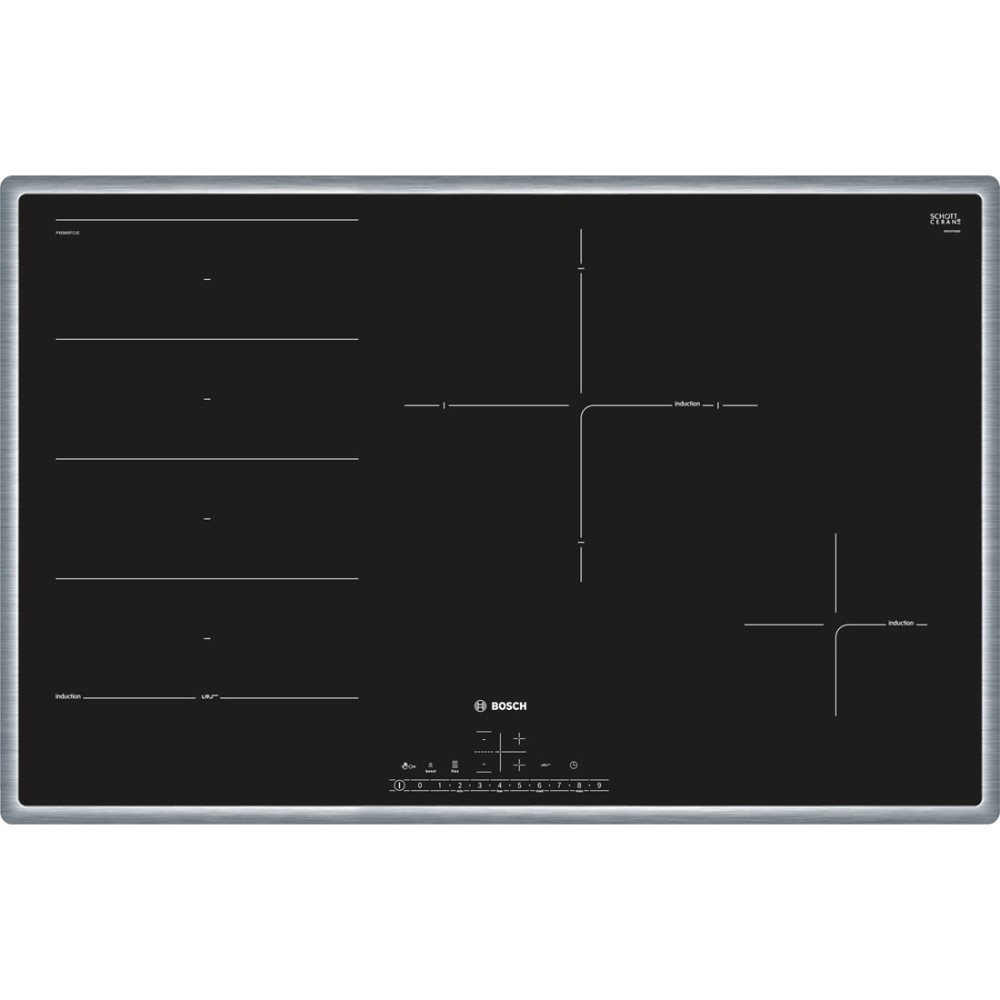 Bosch PXE845FC1E Induktions-Kochfeld Edelstahl 80cm autark Bosch PXE845FC1E Induktions-Kochfeld Edelstahl 80cm autark