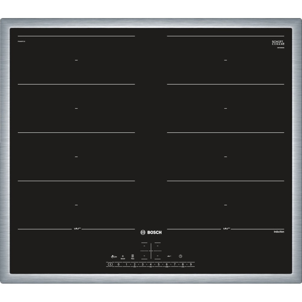 Bosch PXX645FC1E Induktions-Kochfeld Flexzone Edelstahl 60cm autark