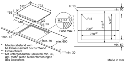 Neff T58PT20X0 (TPT 5820 X) Induktionskochfeld flächenbündig autark 80cm