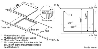 Neff T46PT60X0 (TPT 4660 X) Induktionskochfeld flächenbündig 60cm autark