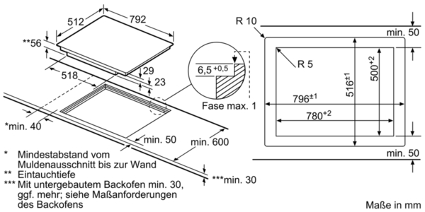 Neff T68PT6QX0 (TPT 686Q X) Induktionskochfeld flächenbündig 80cm autark Neff T68PT6QX0 (TPT 686Q X) Induktionskochfeld flächenbündig 80cm autark