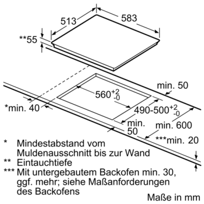 Siemens EH645FFB1E Induktionskochfeld Edelstahl 60cm autark