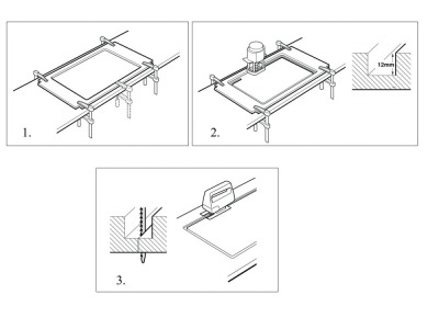 Siemens HZ395601 Schablone für Einbaurahmen 60cm