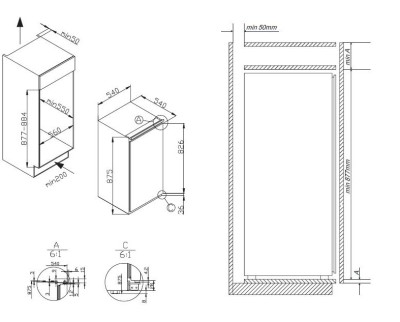 Amica EGS 16173 Einbau-Kühlschrank EEK:E