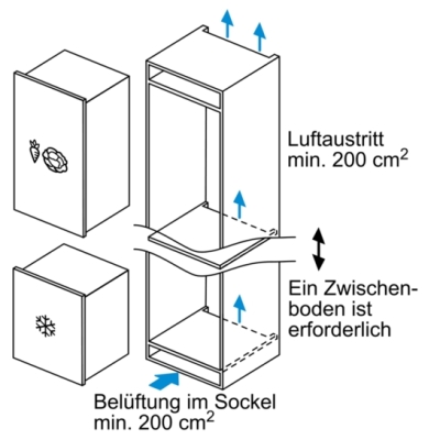 Bosch GIV21ADD0 Einbau-Gefrierschrank Flachscharnier EEK:D