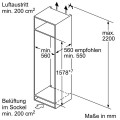 Bosch KIV77VSF0 Einbau-Kühl-Gefrierkombination EEK:F