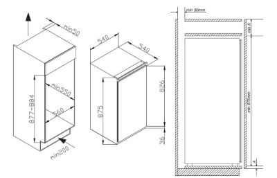 Amica EVKS 16182 Einbau-Kühlschrank EEK:E