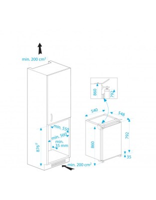 Beko B1754N Einbau-Kühlschrank EEK:E