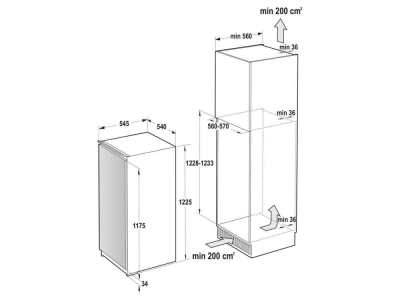 Gorenje RBI4122E1 Einbau-Kühlschrank weiß EEK:F