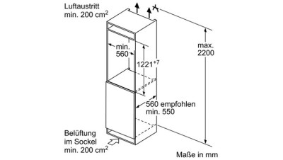 Siemens KI42LVFE0 Einbau-Kühlschrank weiß EEK:E