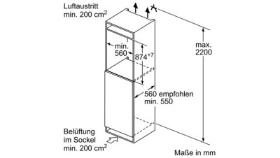 Siemens KI22L2FE1 Einbau-Kühlschrank weiß EEK:E