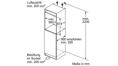 Siemens KI21RVFE0 Einbau-Kühlschrank Flachscharnier 88cm EEK:E