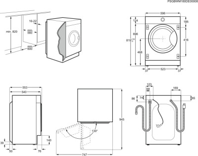 AEG L7FBI6481 Einbau-Waschmaschine vollintegrierbar EEK:D