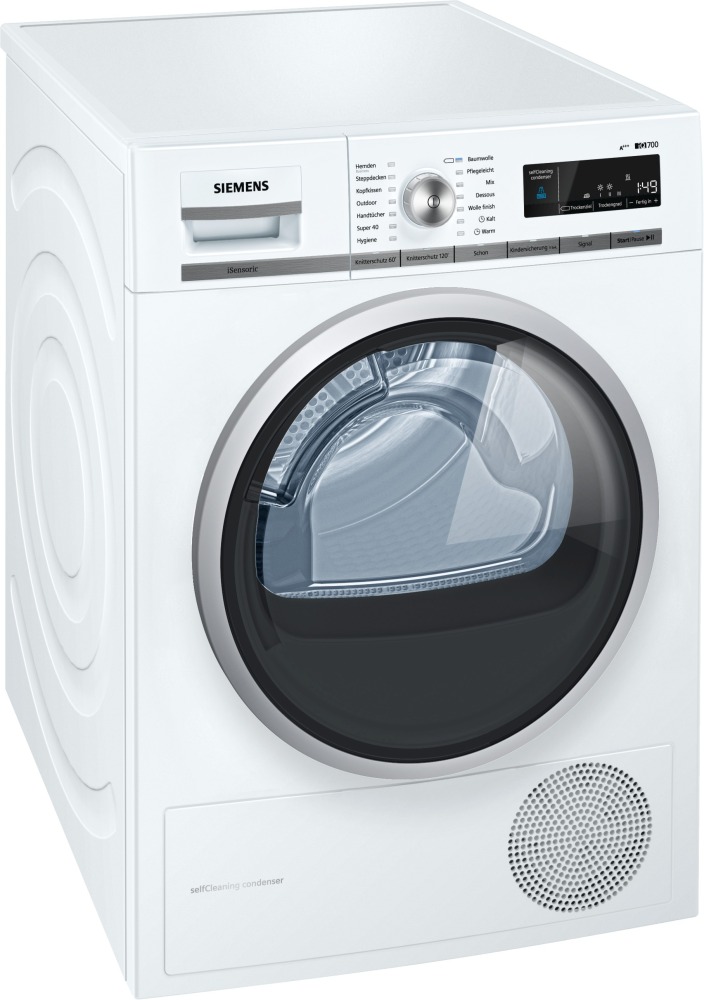 Siemens WT47W5W0 Wärmepumpen-Wäschetrockner weiß 8kg EEK:A+++ Siemens WT47W5W0 Wärmepumpen-Wäschetrockner weiß 8kg EEK:A+++