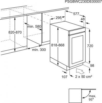 AEG AWUS018B7B Unterbau-Weinklima Schrank EEK:G