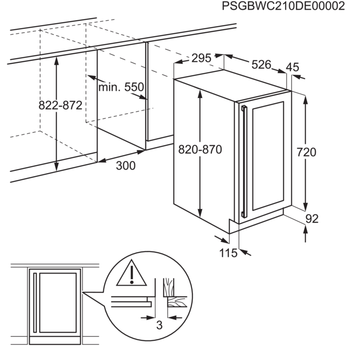 AEG AWUS020B5B Weintemperierschrank schwarz EEK:G