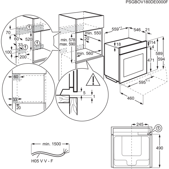 AEG BCK742080M Einbaubackofen Edelstahl EEK:A++