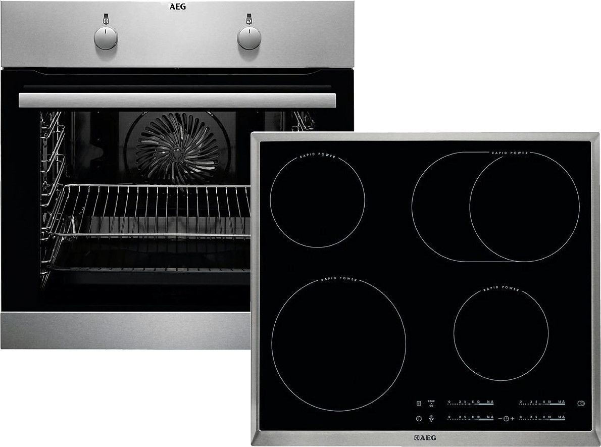 AEG BEB232 Backofen-Set Glaskeramik Edelstahl 60cm EEK:A