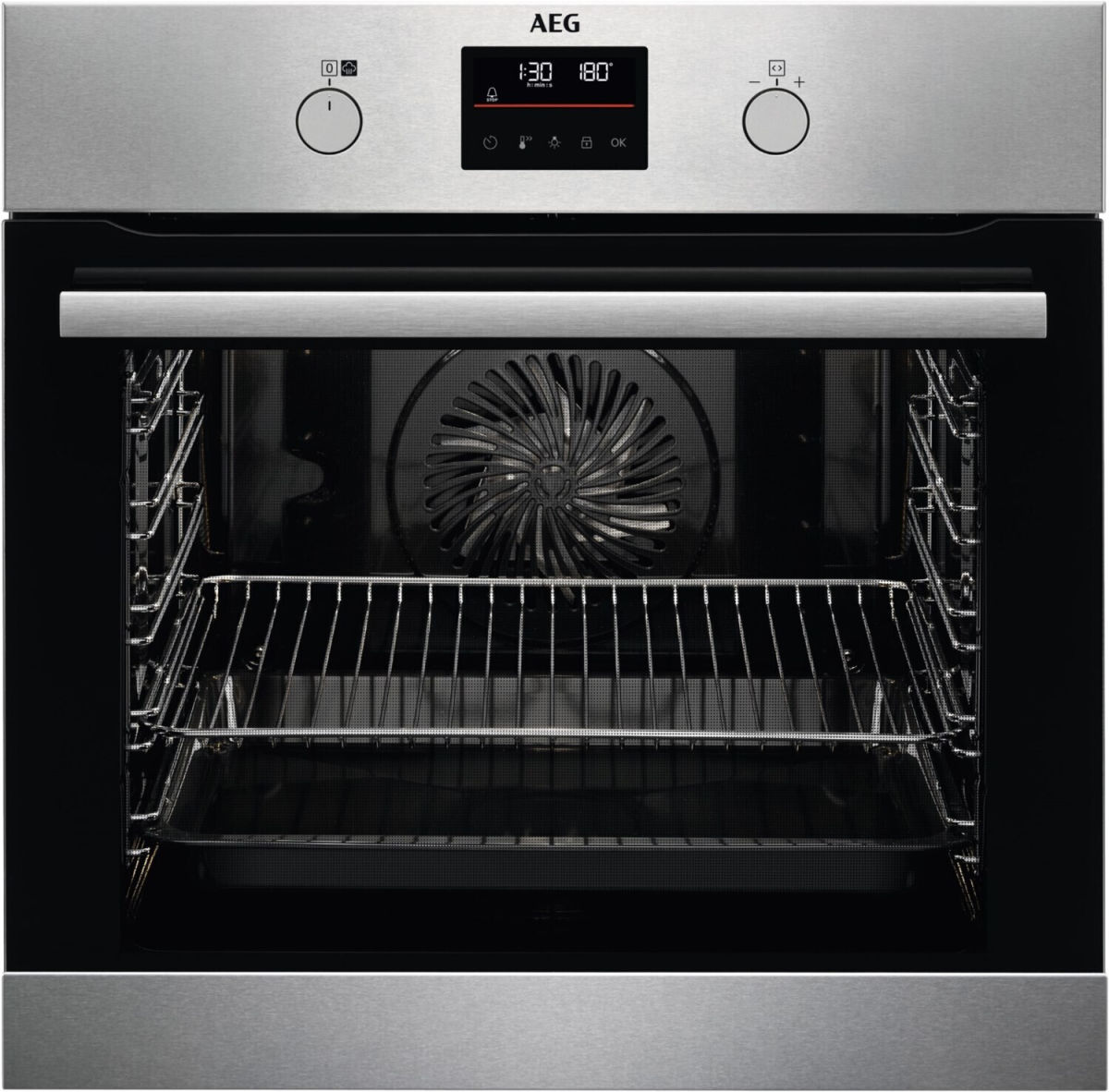 AEG BPB355060M Einbau-Backofen Edelstahl Pyro SteamBake EEK:A+